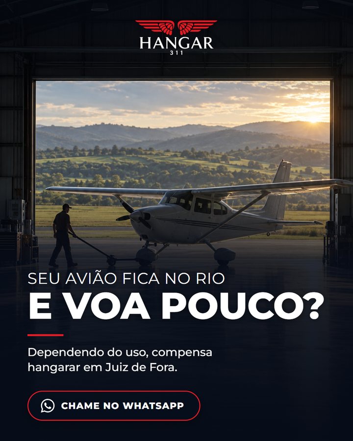 Seu avião fica no Rio e voa pouco?