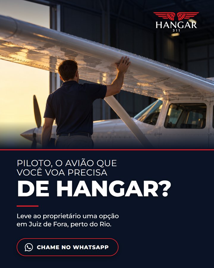 Piloto, o avião que você voa precisa de hangar?